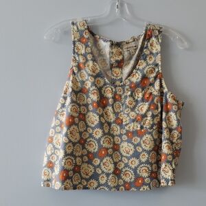 Women's Toad & Co Taj Hemp Button Back Tank North Shore Shape Print